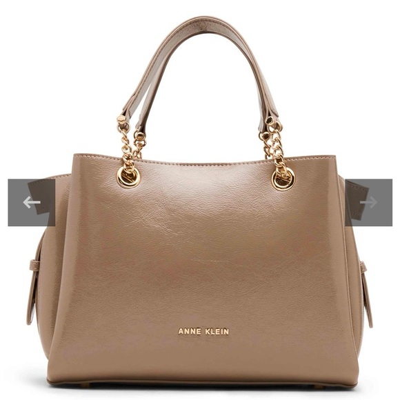 Anne Klein Bunnie Texture Shoulder Bag in Beige Tan Leather Tote Bag - Picture 13 of 13